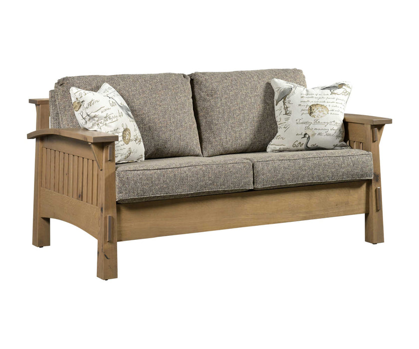 Amish Benton Love Seat With Reversible Cushions