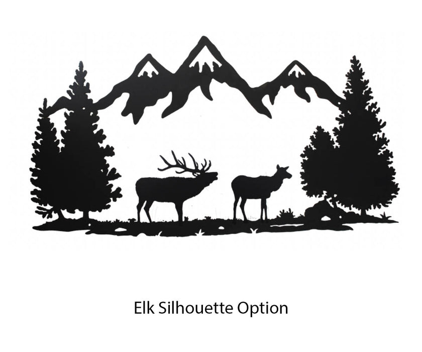 Amish Yellow Stone Hall Seat with Metal Silhouette