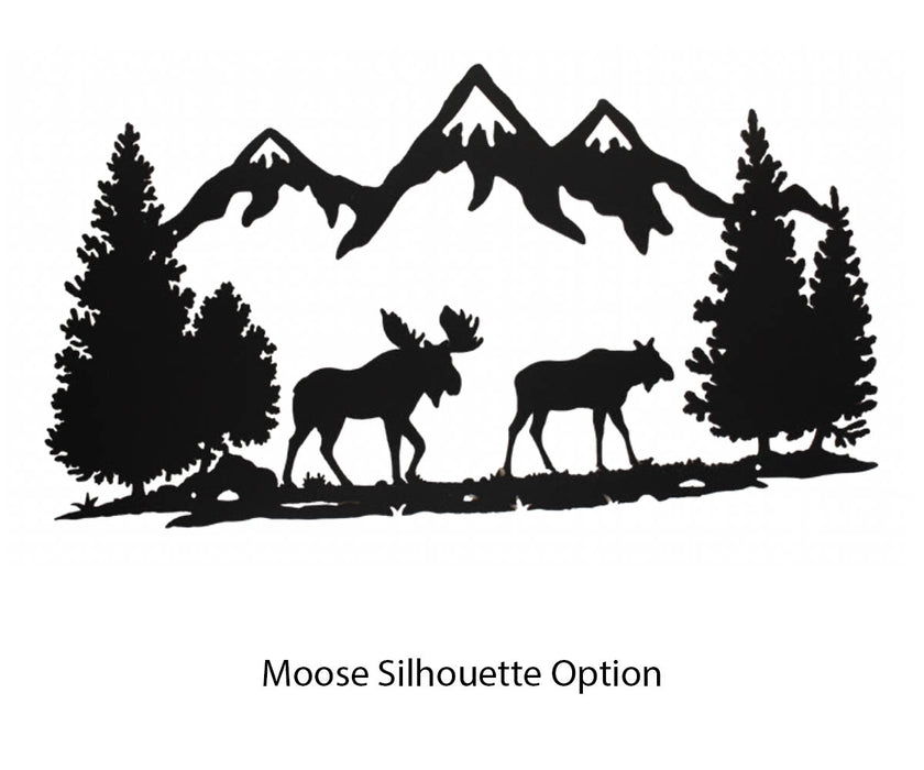 Amish Yellow Stone Hall Seat with Metal Silhouette