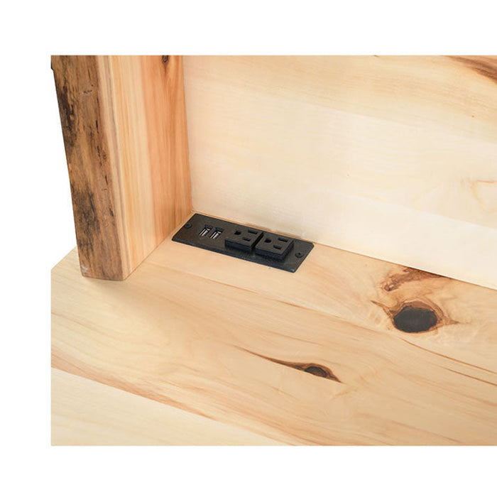 Amish Old Faithful Cabin Aspen Log Coffee Bar