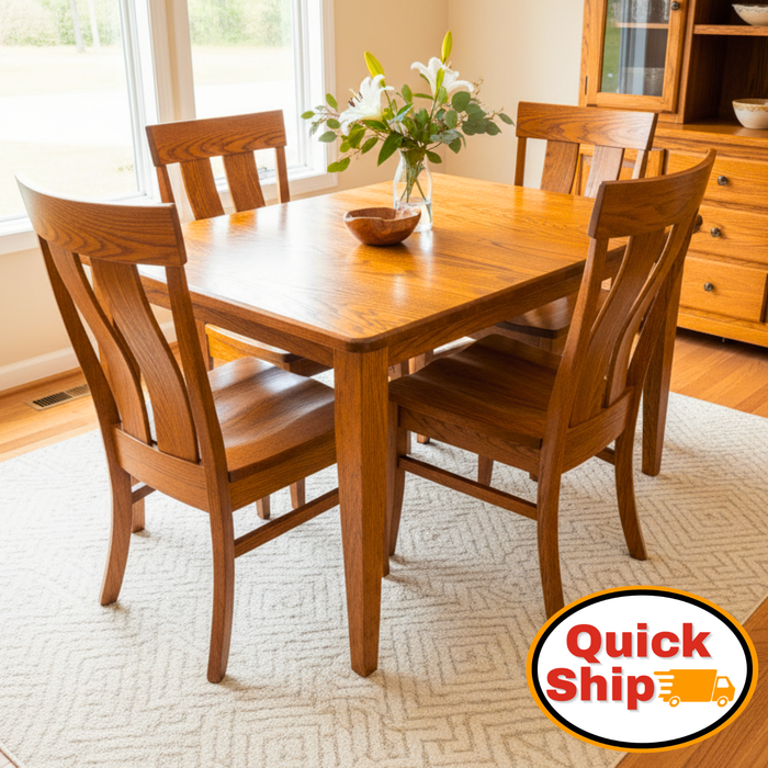 Quick Ship Amish Kinglet Shaker Leg Dining Set