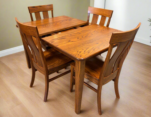 QS Shaker Leg Table & Chairs - Oak - OCS-113 Michaels - Set Photo 2