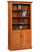 Quick Ship Amish Traditional Bookcase With Doors 36"x 72" Bookcases With Doors Traditional