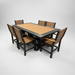 Amish Quick Ship Poly Dining Set - Baldwin Style - 44" x 72 - Antique Mahogany on Black - Tangent Poly 2