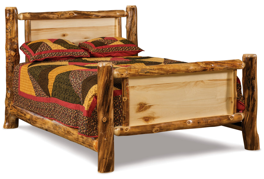 Amish Log Panel Bed