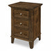 Quick Ship Amish Arlington 3-Drawer Nightstand Nightstands Contemporary Sunrise Hardware