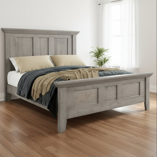 Quick Ship Amish Arlington Bed - Sap Cherry Mineral Stain - In Home Photo