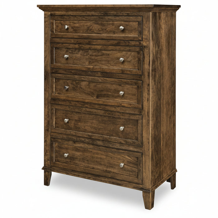 Quick Ship Amish Arlington Tall Chest of Drawers Chest of Drawers Contemporary Sunrise Hardware