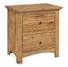 Quick Ship Amish Canton-Nightstand-W-011-Rustic-Hickory-with-Cappuccino-1