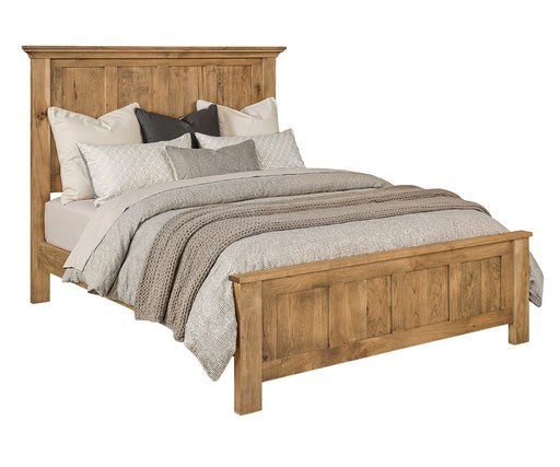 Quick Ship Amish Canton Bed - Rustic Hickory OCS-119 Cappuccino - Blank Photo