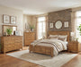 Quick Ship Amish Canton Bedroom-Scene-CroppedRustic-Hickory-with-Cappuccino