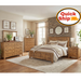 Quick Ship Amish Canton Bedroom Set - 5-pc. Amish Bedroom Set Quick Ship - Contemporary Amish Bedroom - Rustic Hickory OCS-119 Cappuccino - In-Bedroom Photo