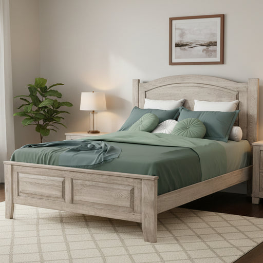 Quick Ship Amish Carlston Bed - Sap Cherry Mineral Stain - In-room Photo