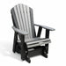 Quick Ship Amish Hilton Adirondack Glider - Dark Gray on Black - Blank Photo