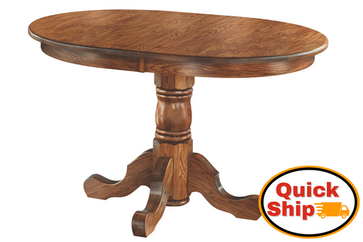 Quick Ship Amish Standard Single Pedestal Table Single Pedestal Tables Traditional