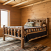 Quick Ship Aspen Log Bed Amish Built Fast Delivery Rocky Mountain Quick Ship Collection
