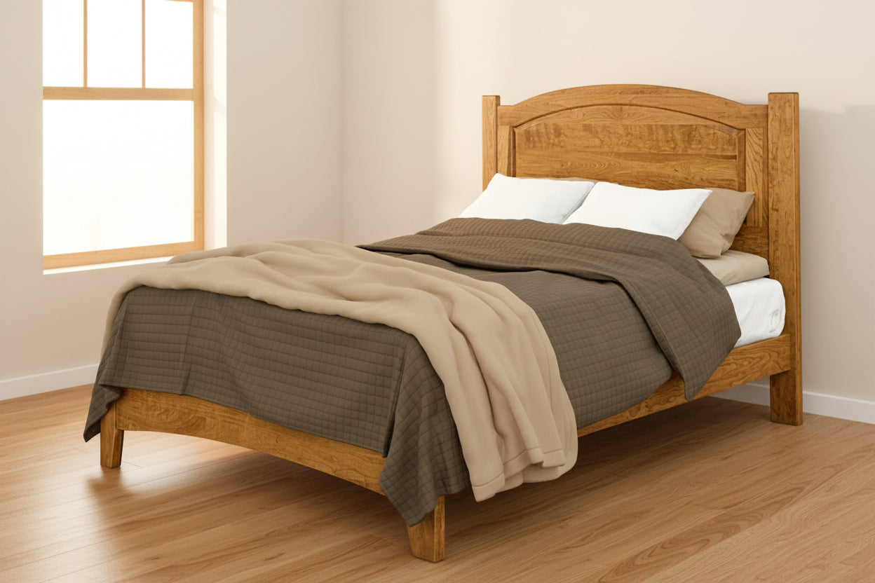 Quick Ship Amish Carlston Bed Low Footboard