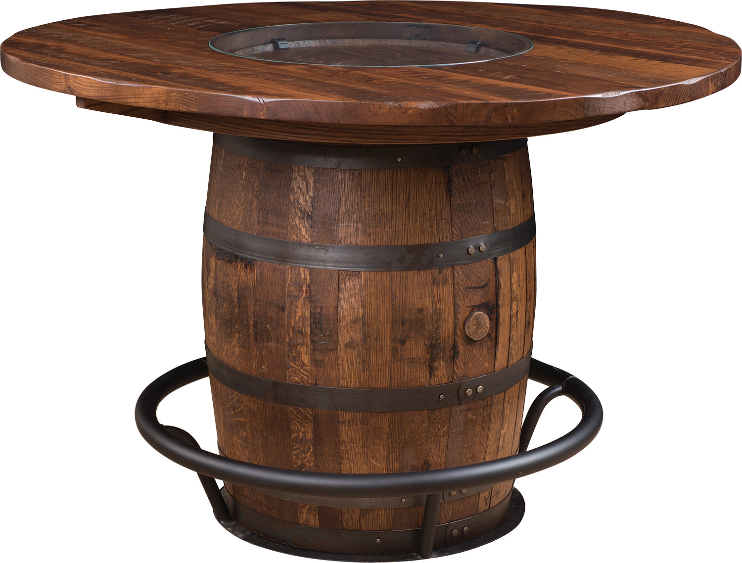 Reclaimed Barrel Pub Table Barrel Pub Tables Farmhouse Reclaimed Barnwood