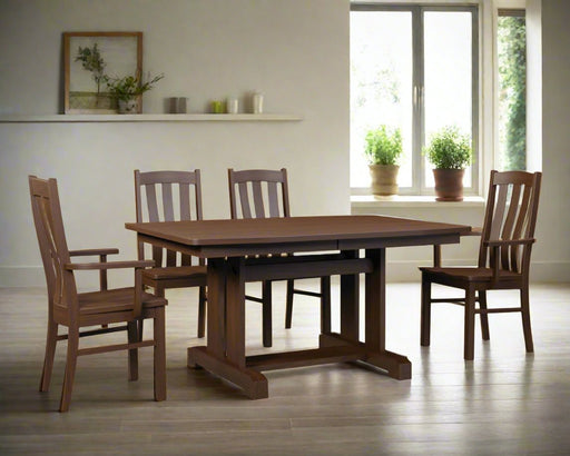 Amish Raleigh Trestle Table Trestle Dining Tables Mission