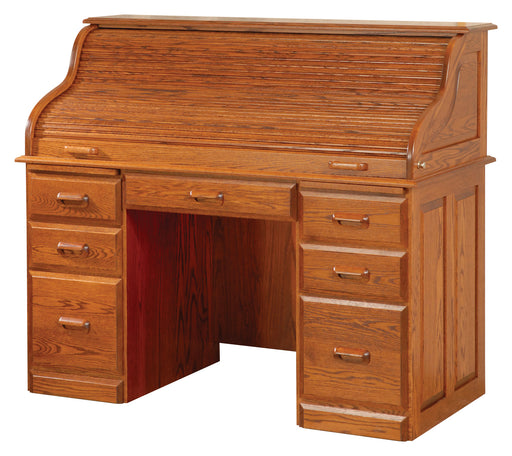 Amish Double Pedestal Regency Roll Top Desk Rolltop Desks Traditional