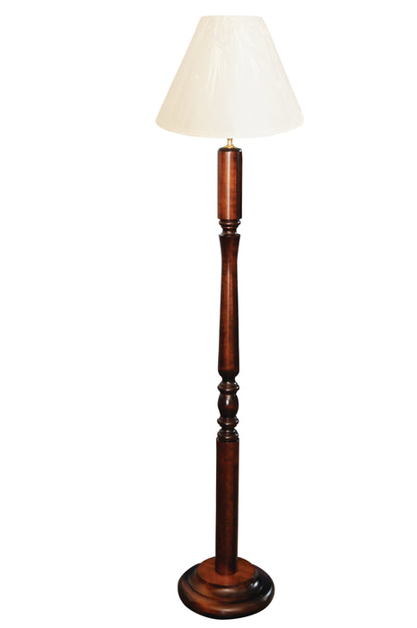 Amish Turned Floor Lamp With Round Base Floor Lamps Traditional