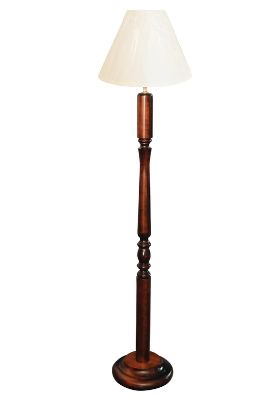 Amish Turned Floor Lamp With Round Base Floor Lamps Traditional