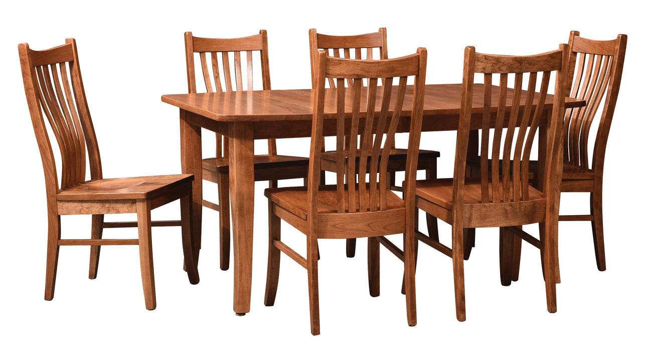 Amish Reagan Dining Set Leg Table & Chair Sets Shaker Traditional