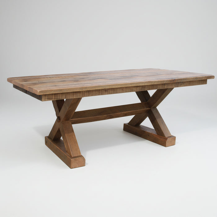Amish Reclaimed Barnwood Western Railway Dining Set