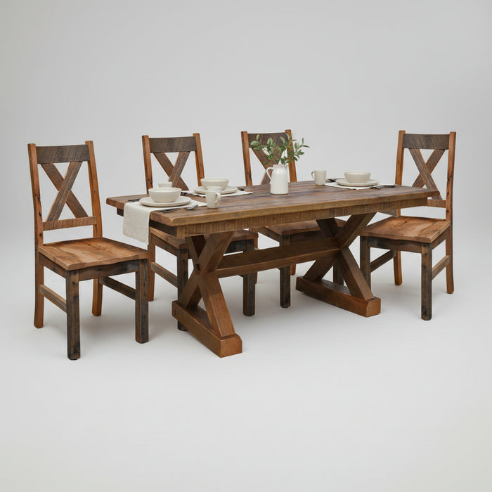 Western Railway Reclaimed Dining Table Trestle Dining Tables Farmhouse Reclaimed Barnwood