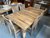 Reclaimed Barnwood Farmhouse Dining Set with Mission Farmhouse Chairs Urban Barnwood Furniture
