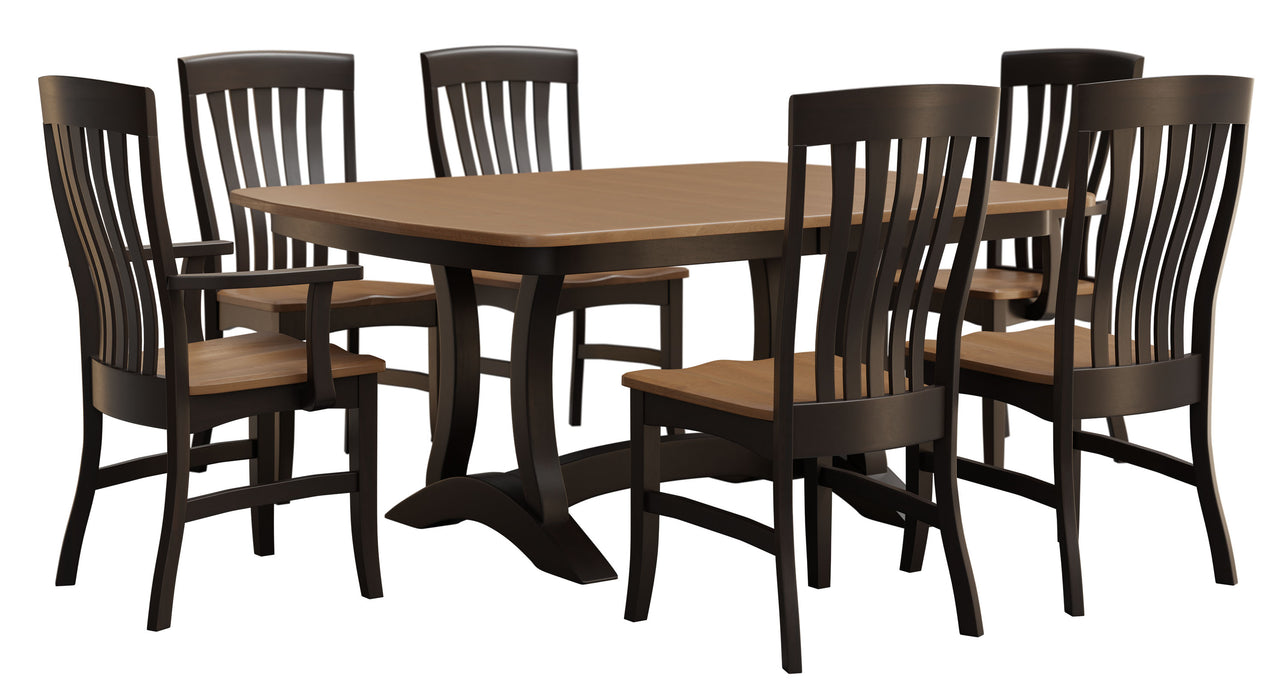 Richfield Double Pedestal Table Trestle Dining Tables Contemporary