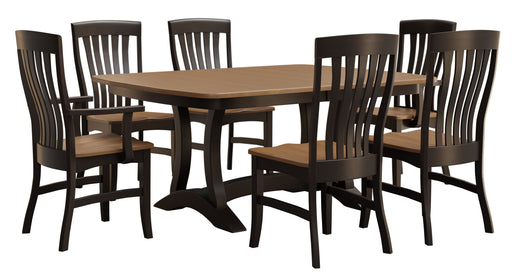 Amish Richland Dining Set Trestle Table & Chair Sets Farmhouse Traditional