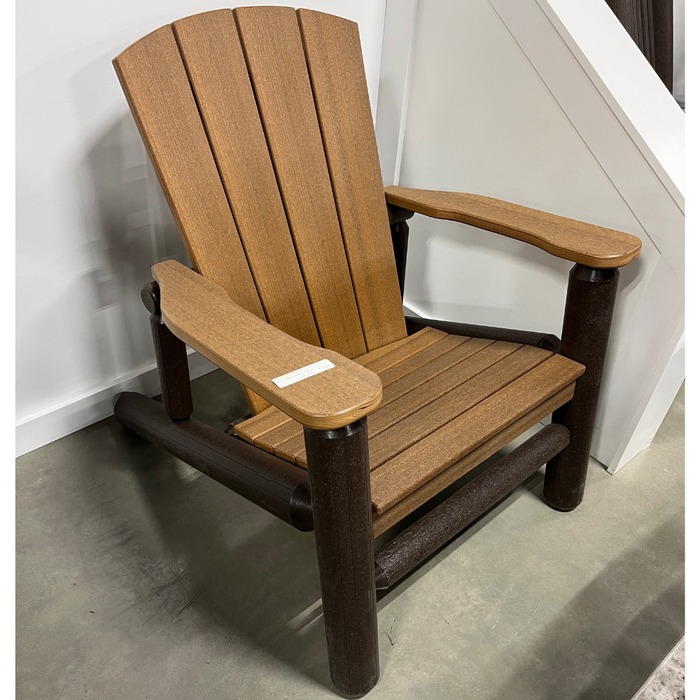 Amish Rustic Poly Log Adirondack Chair