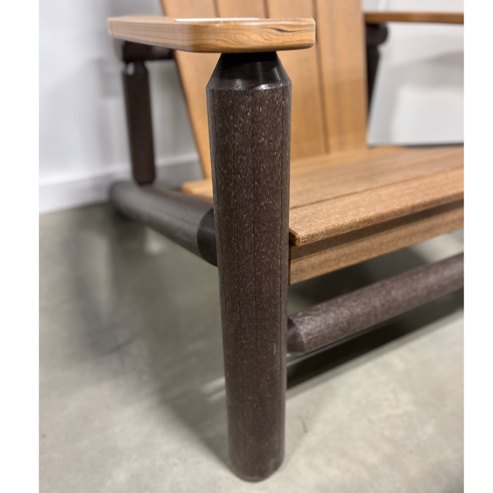 Amish Rustic Poly Log Adirondack Chair