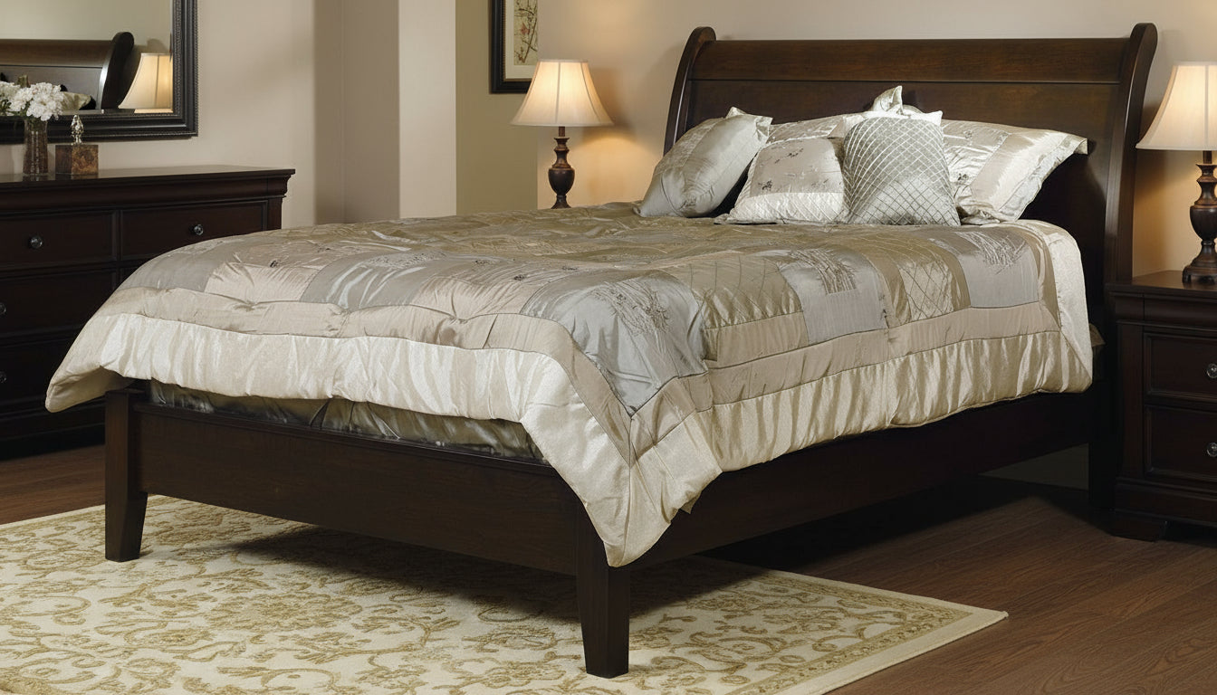 Amish Riverview Low Footboard Bed Panel Beds Mission