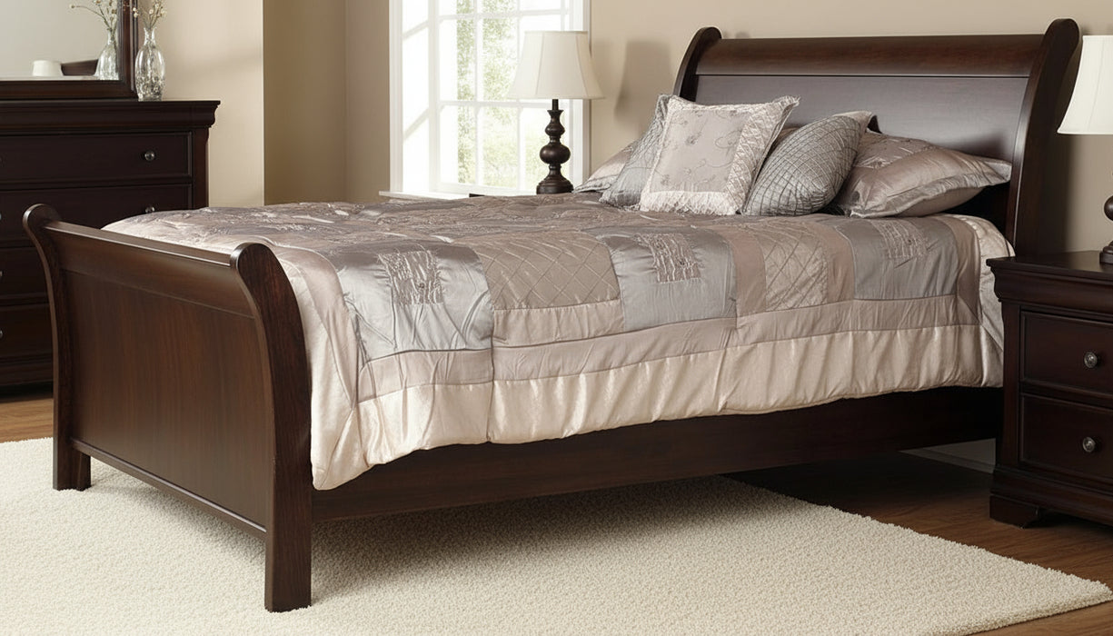 Amish Riverview Bed Panel Beds Mission