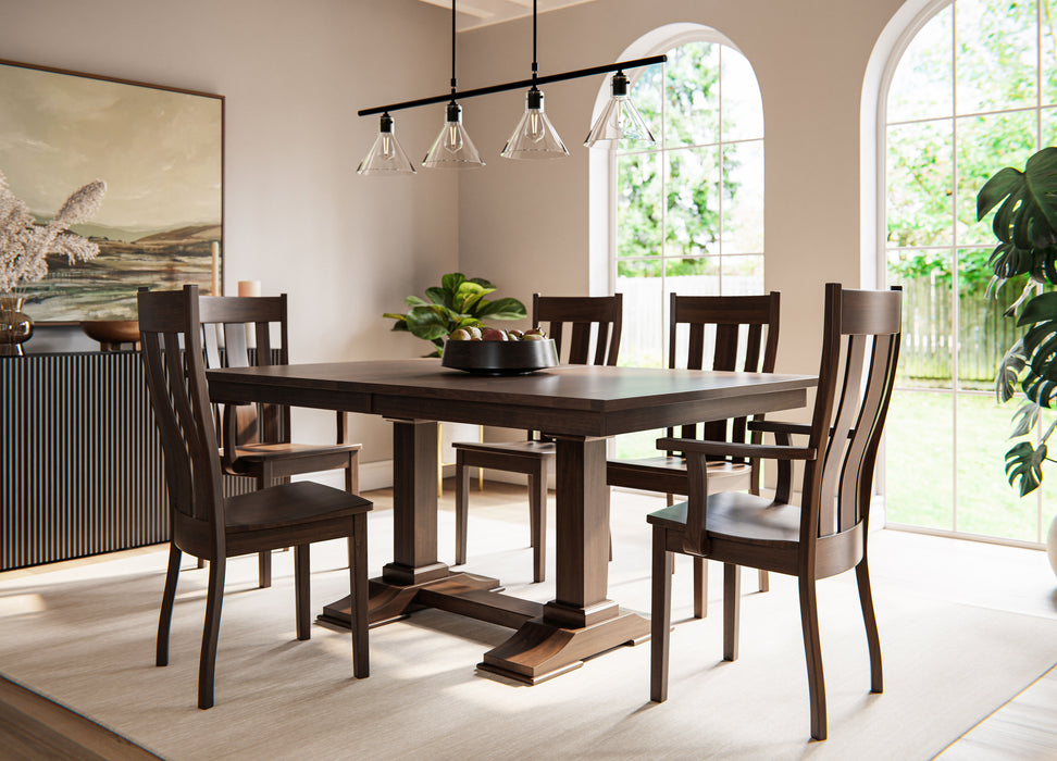 Rochester Double Pedestal Table Trestle Dining Tables Mission