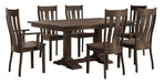 Amish Rochester Dining Set Double Pedestal Table & Chair Sets Farmhouse Traditional