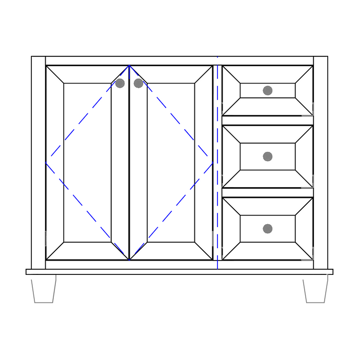 Amish Rosedale Bathroom Vanity - Multiple Sizes 42" Wide Bathroom Vanities: 40-49" Wide Contemporary Traditional