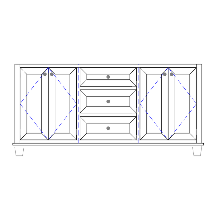 Amish Rosedale Bathroom Vanity - Multiple Sizes 72" Wide Bathroom Vanities: 40-49" Wide Contemporary Traditional