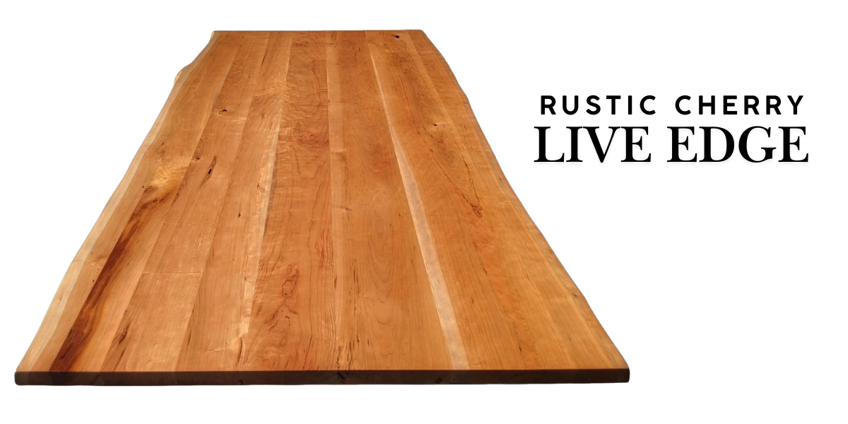 Amish Filmore Live Edge Table Rustic Cherry Live Edge Dining Tables Live Edge Modern