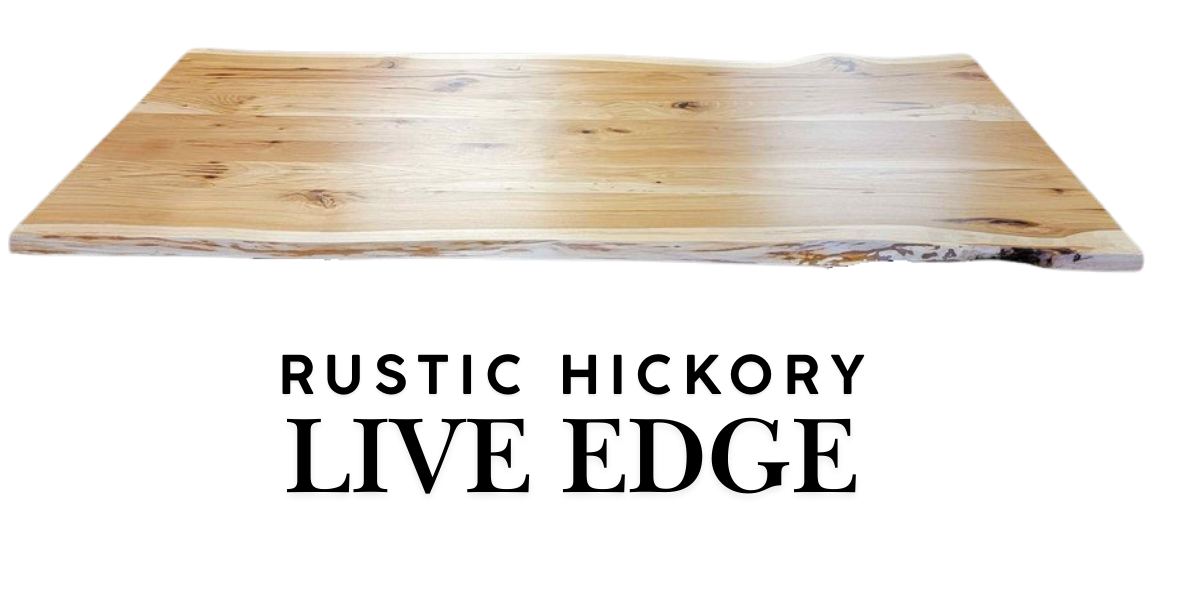 Amish Filmore Live Edge Table Rustic Hickory Live Edge Dining Tables Live Edge Modern