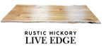 Amish Filmore Live Edge Table Rustic Hickory Live Edge Dining Tables Live Edge Modern