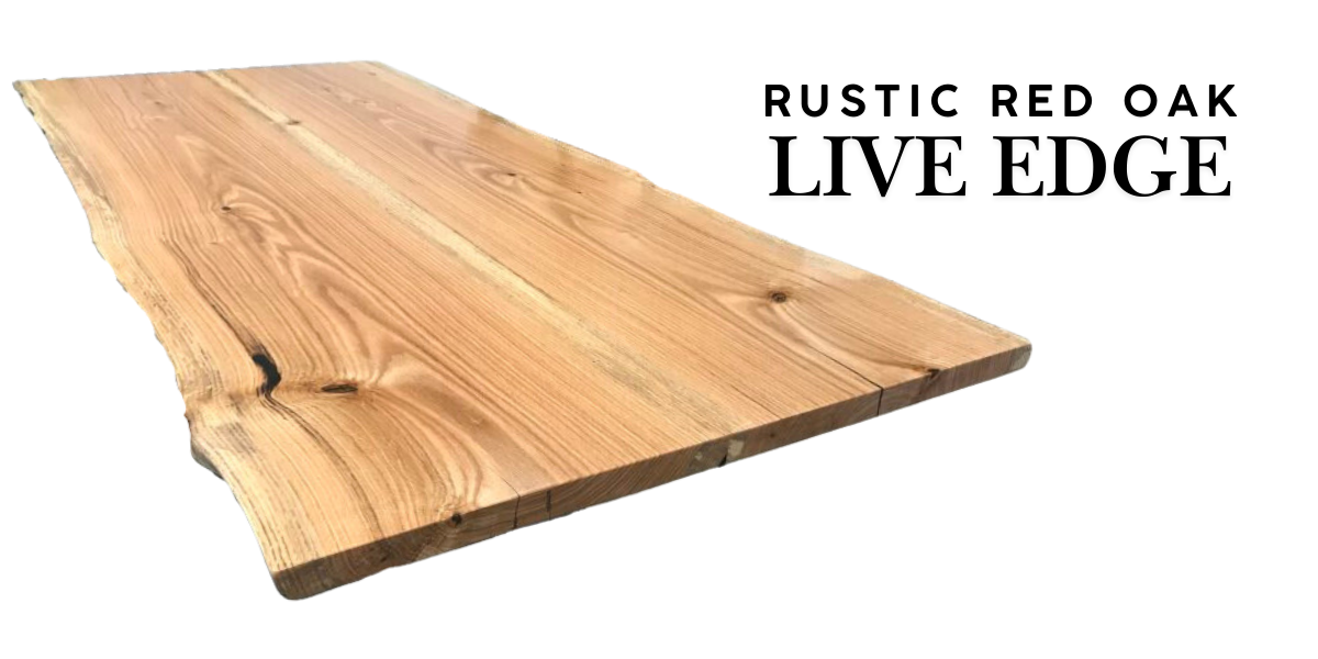 Amish Filmore Live Edge Table Rustic Red Oak Live Edge Dining Tables Live Edge Modern