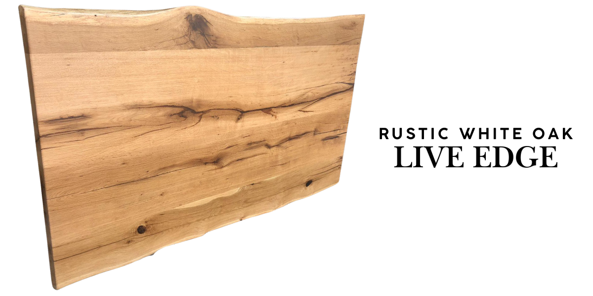 Amish Filmore Live Edge Table Rustic White Oak Live Edge Dining Tables Live Edge Modern