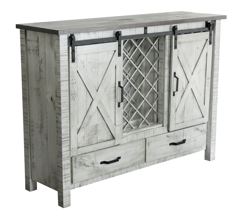 Sliding Barn Floor Wine Cabinet - Rough Sawn Wine Storage Farmhouse Rough Sawn