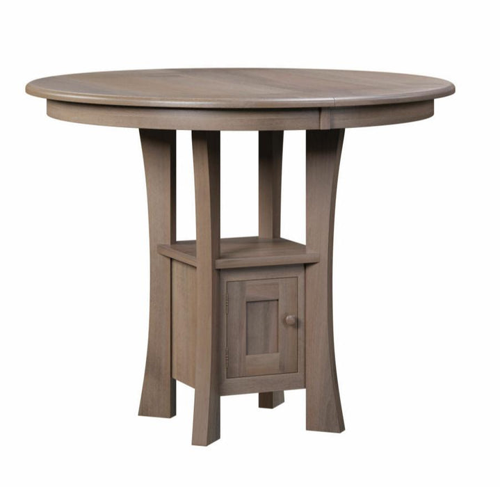 Amish Settler's Pub Table Single Pedestal Pub Tables Contemporary