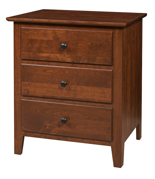 Amish Shoreview Nightstand - Multiple Sizes 24" 3-Drawer (Shown) Nightstands Shaker