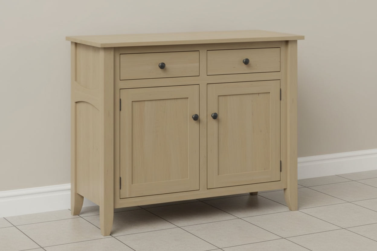 - Standard Hardware: K-107-AE Knobs
- Flush Doors & Drawers
- Adjustable Wood Shelves
- Dovetailed Drawers
- All Drawers on Full Extension Slides