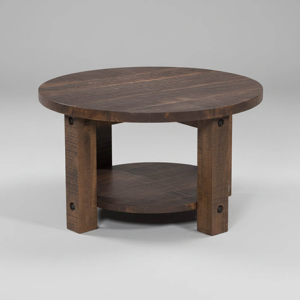 Amish Sullivan Round End Tables End Tables Farmhouse